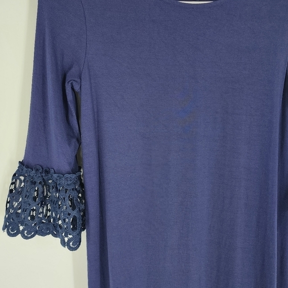 Lilly Pulitzer Ophelia Swing Shift Dress Crochet Lace Navy Blue XXS - Picture 3 of 11